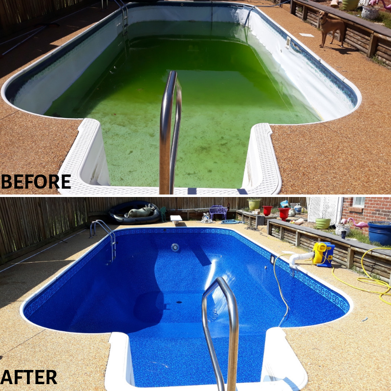 blue swimming pool liner 1